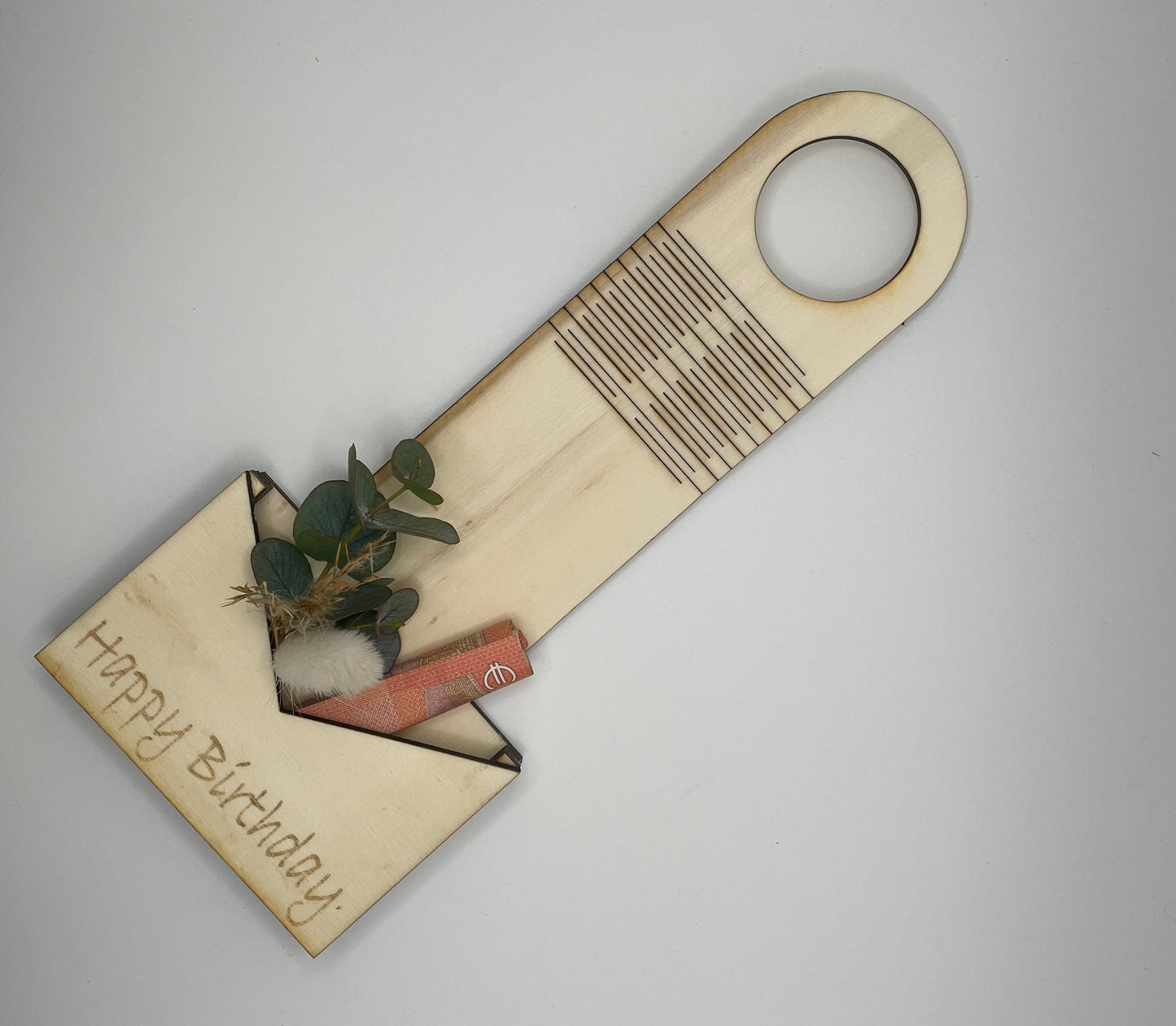 🍷 Flaschenanhänger mit Geldfach – Happy Birthday Edition 🎉💶