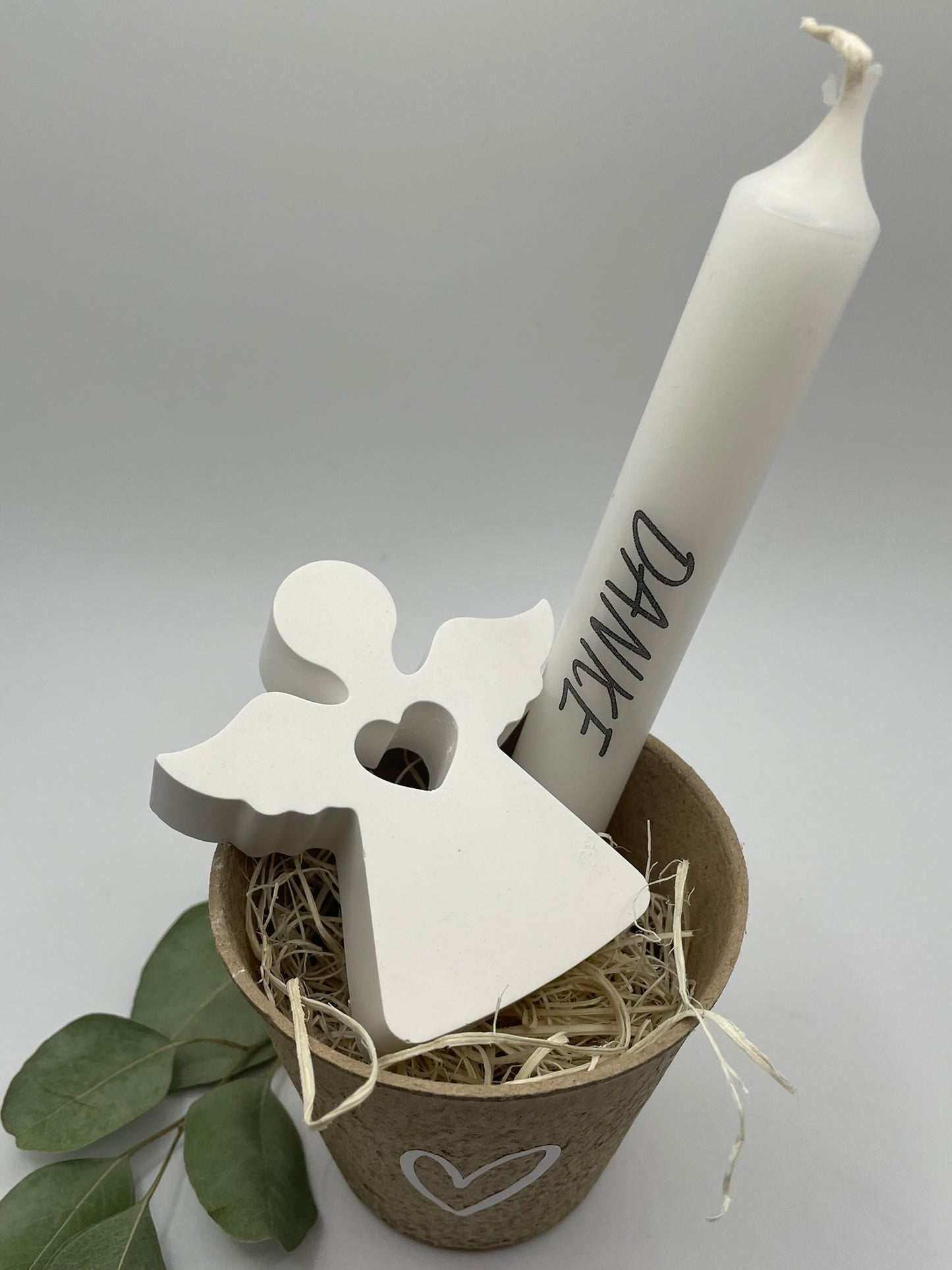 🕯 Geschenkbecher „Engel & Danke“ – Kleine Aufmerksamkeit mit Herz