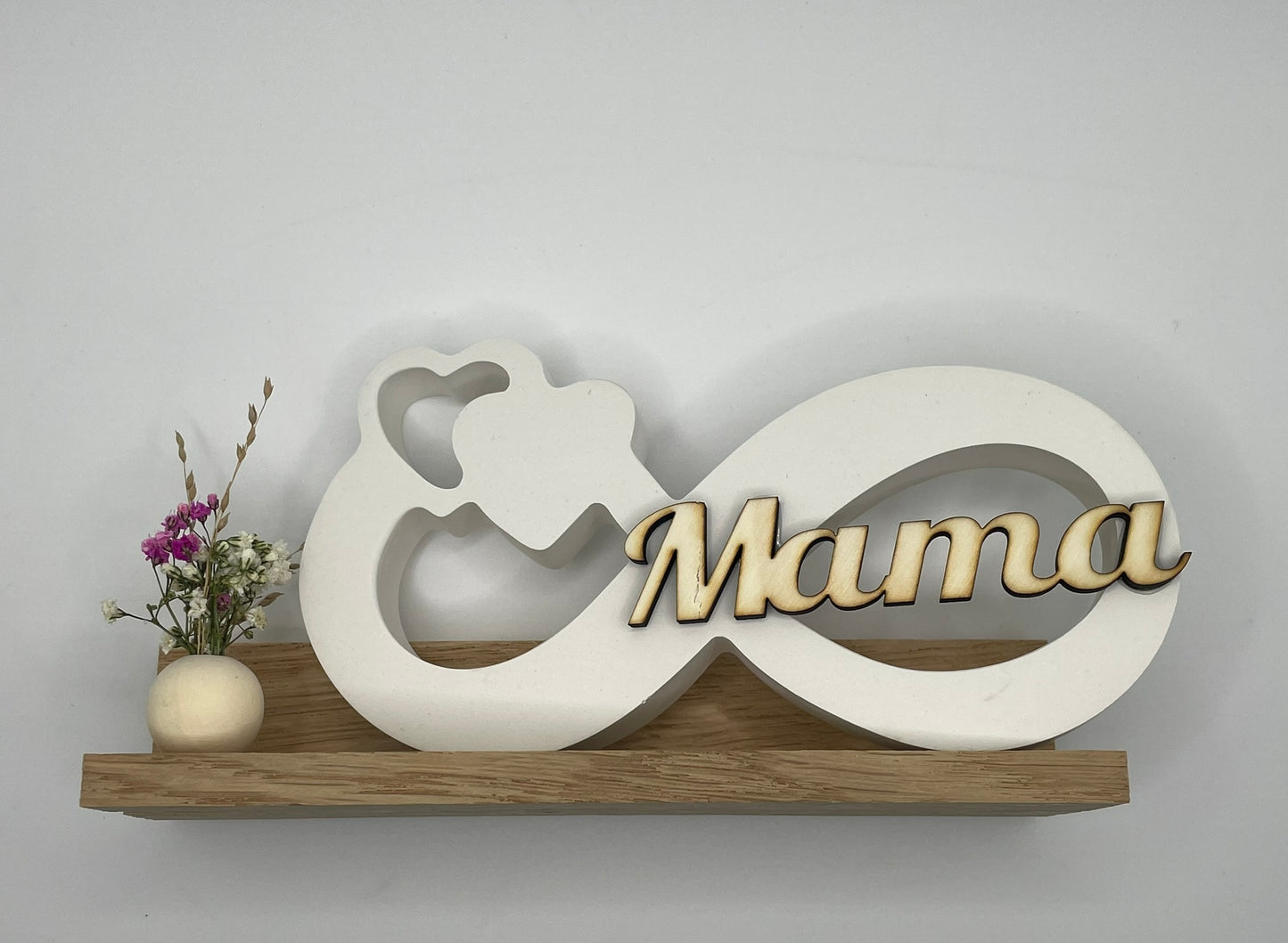 💖 Dekoration „Mama – Unendliche Liebe“ aus Gips 🌸