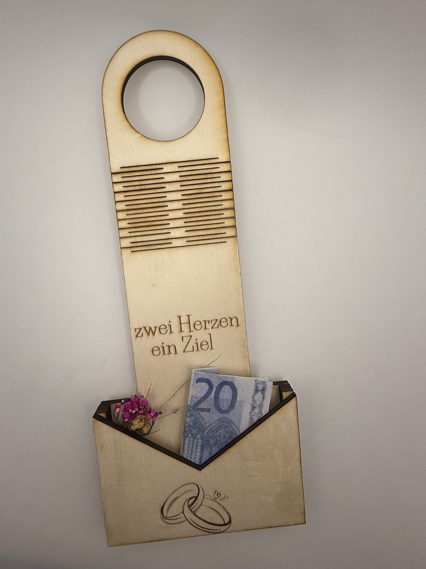 Flaschenanhänger „zwei Herzen ein Ziel“ 💍