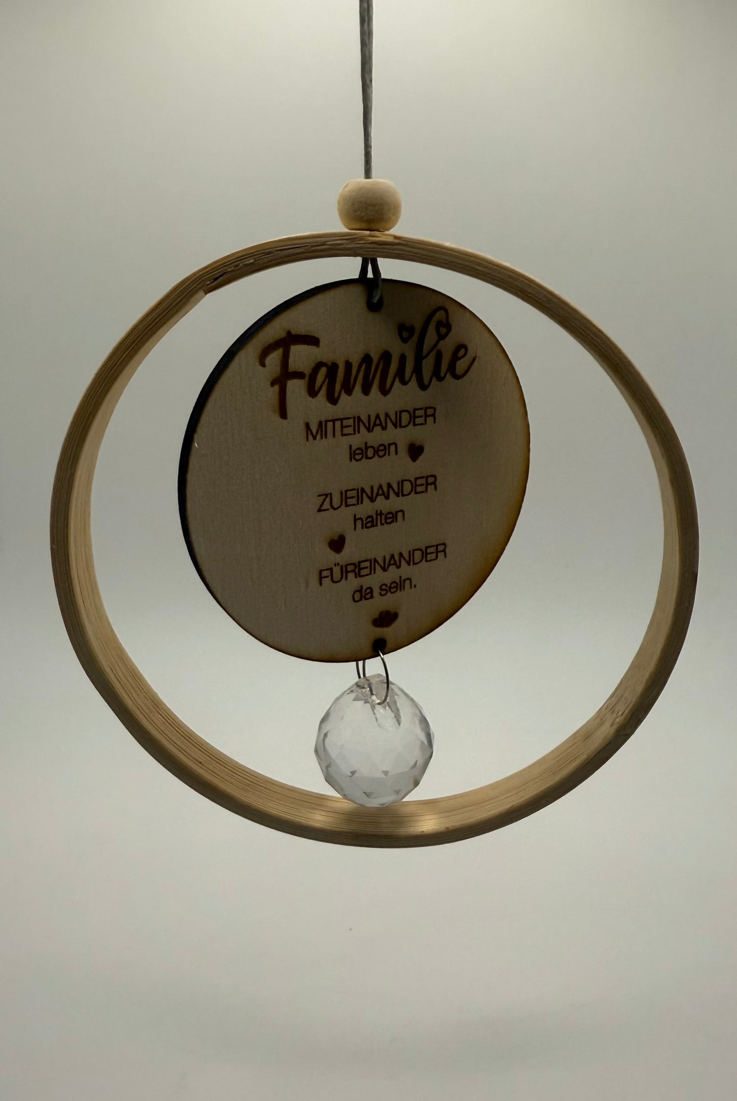 Holzring „Familie – Miteinander leben, zueinander halten, füreinander da sein“ 💕🏡✨