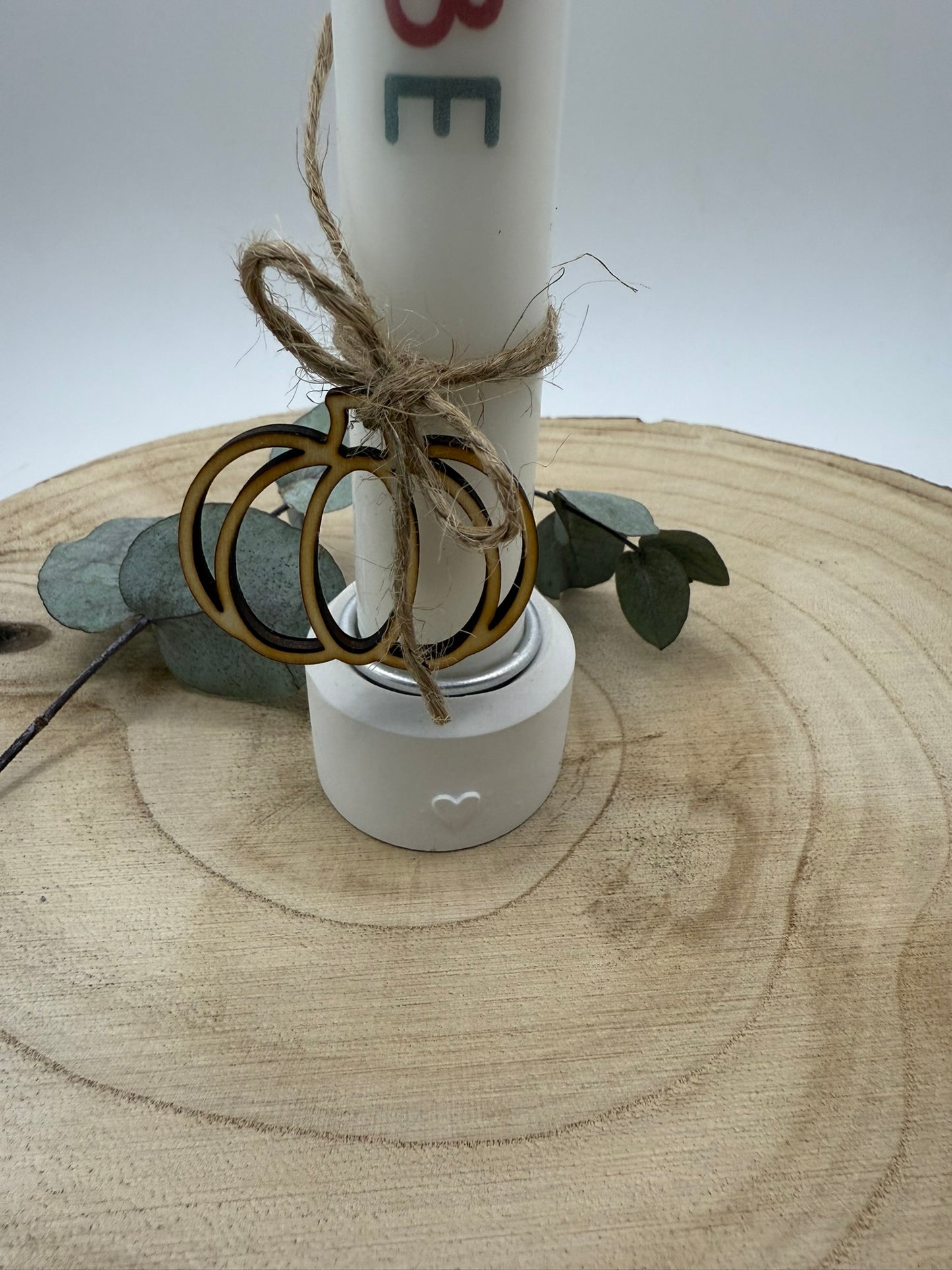 🕯️ Herbstkerze „Herbstliebe“ mit Kürbis-Anhänger 🎃🍂