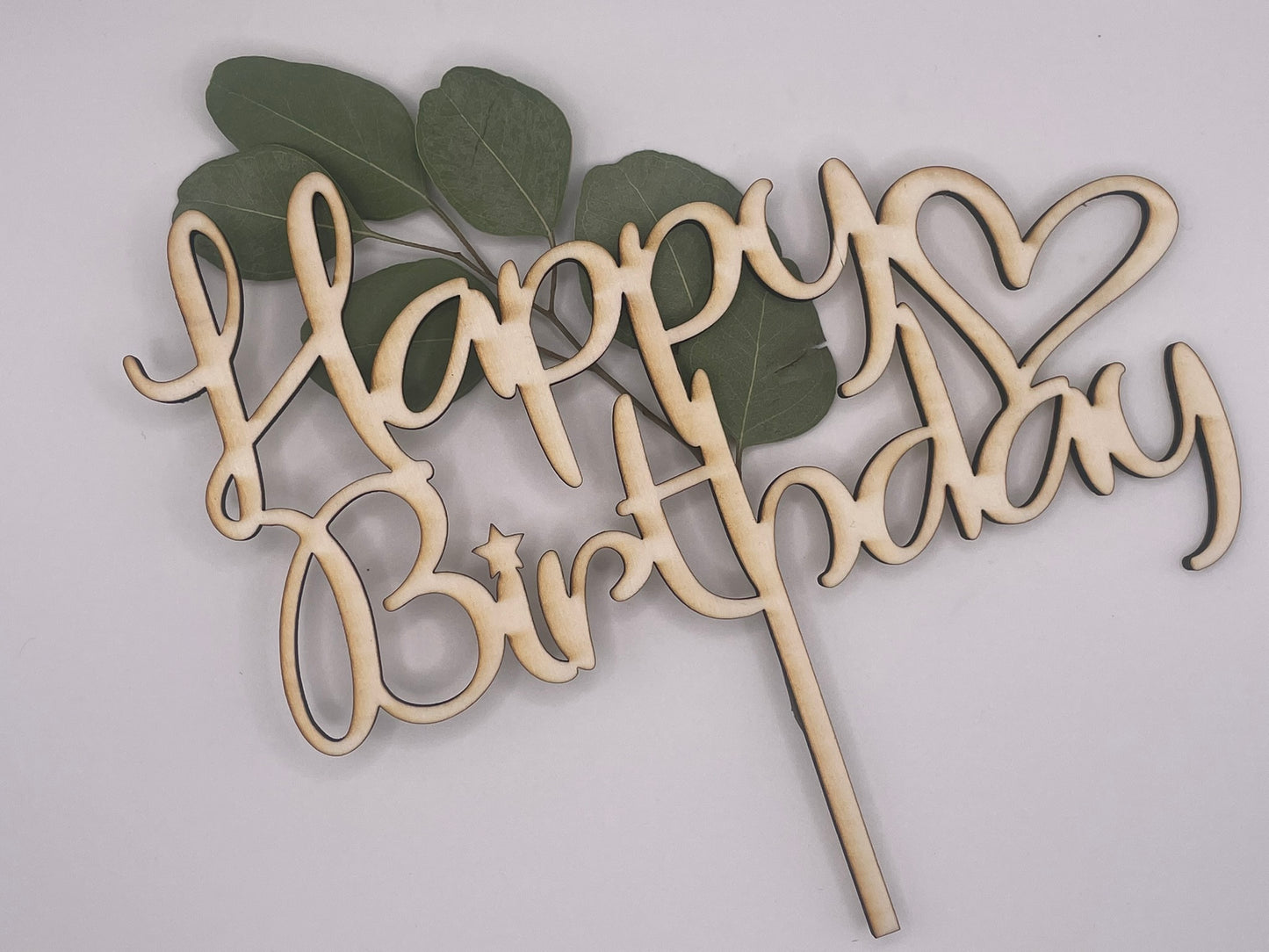 🎂 Happy Birthday Cake Topper aus Holz – stilvoll & wiederverwendbar