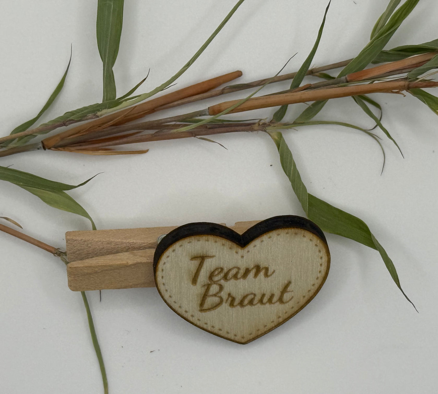 Team-Braut Herzklammern – JGA Erinnerungsset 💍🤍