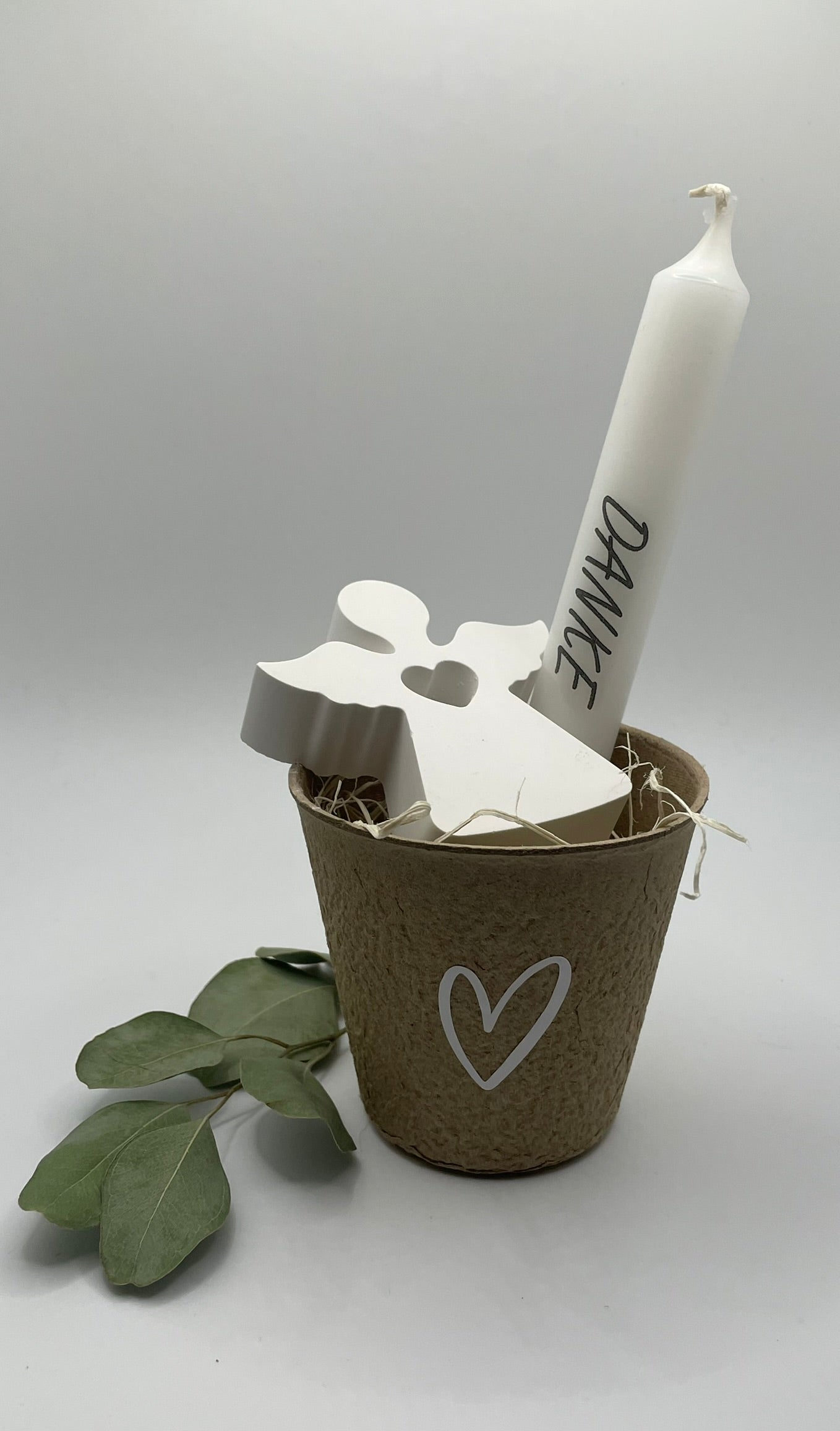 🕯 Geschenkbecher „Engel & Danke“ – Kleine Aufmerksamkeit mit Herz
