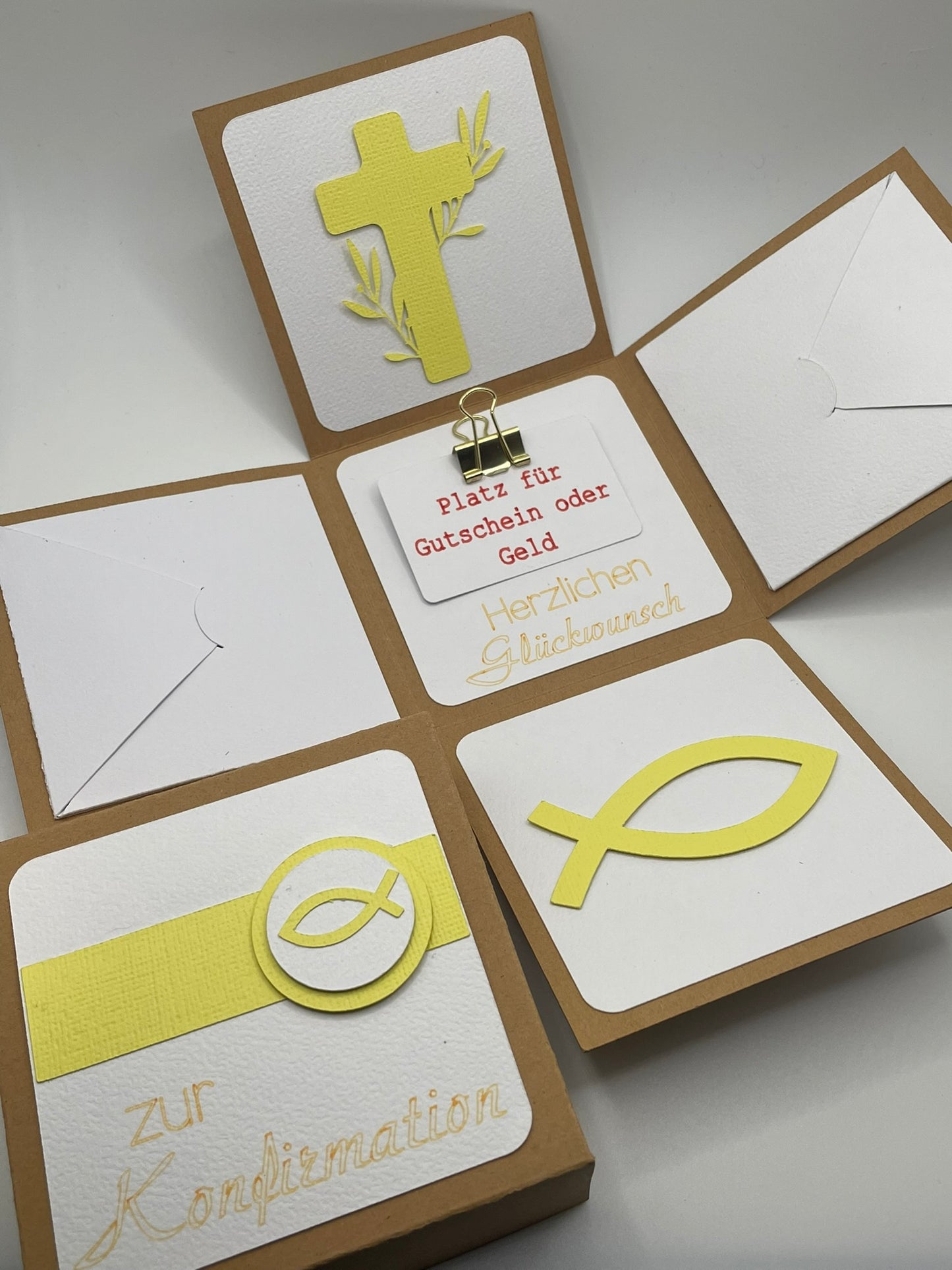 🎁 Explosionsbox „Zur Konfirmation“ – Gutschein- & Geldgeschenkbox