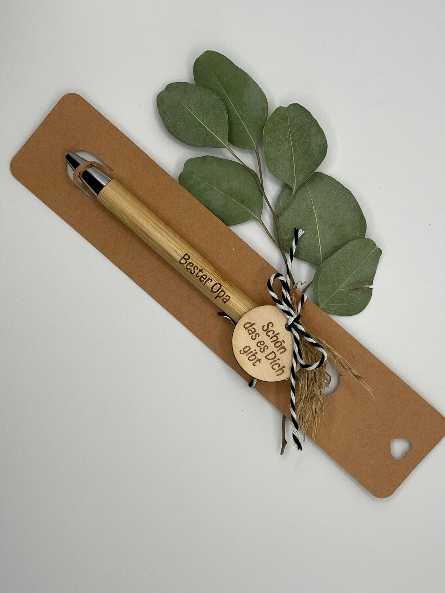 🖊️ Kugelschreiber „Bester Opa“ – mit Gravur & Geschenkanhänger 💛👴