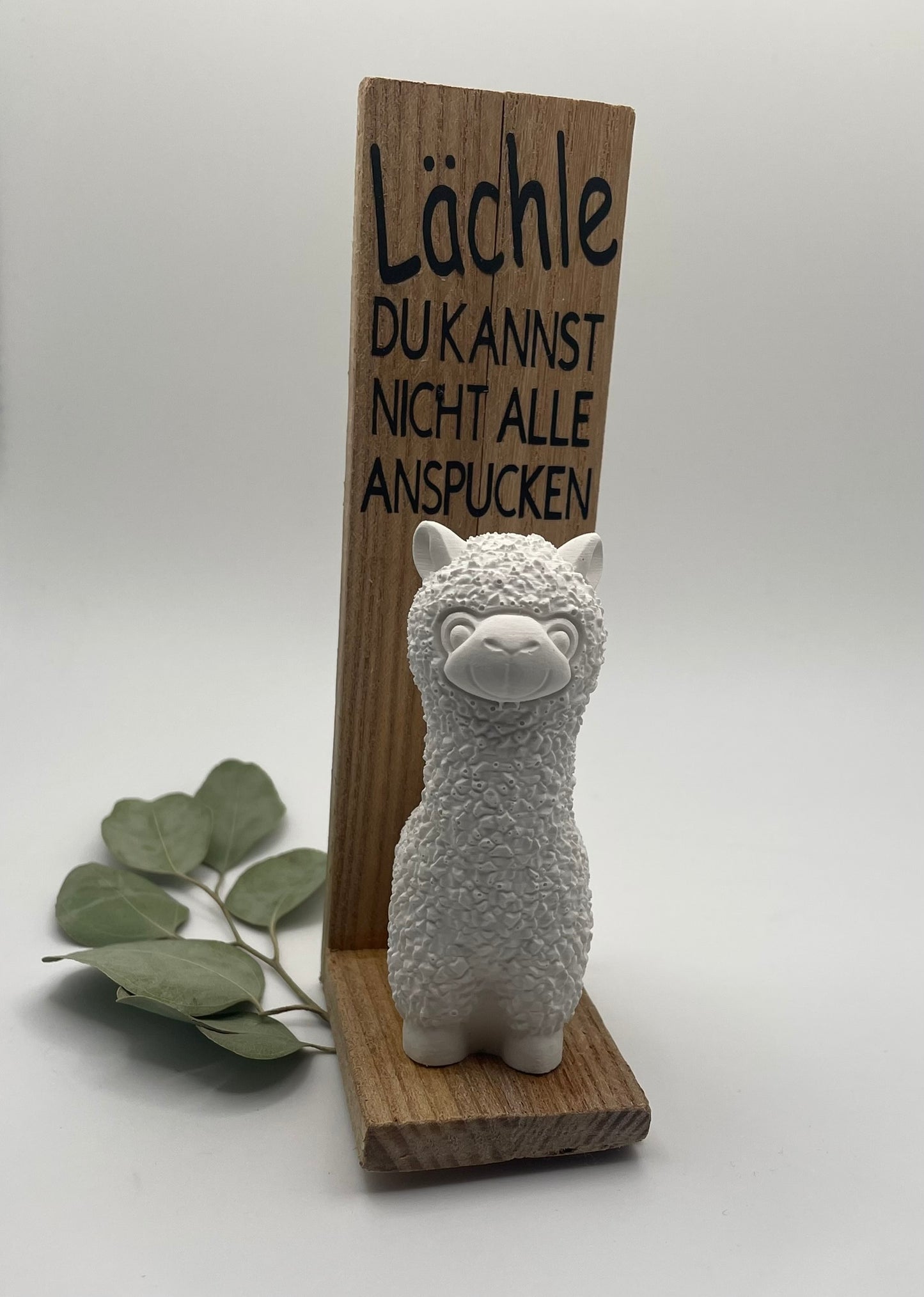 🦙 Deko-Lama mit Holzschild – Humor für dein Zuhause 🌿😂