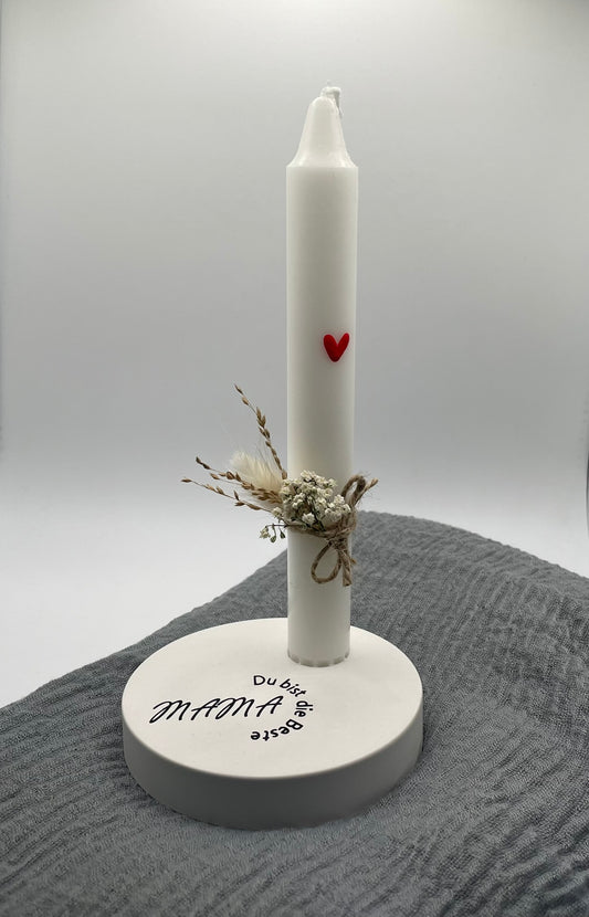 🕯️ Kerzenhalter „Du bist die beste Mama“ – liebevoll & persönlich 🌸