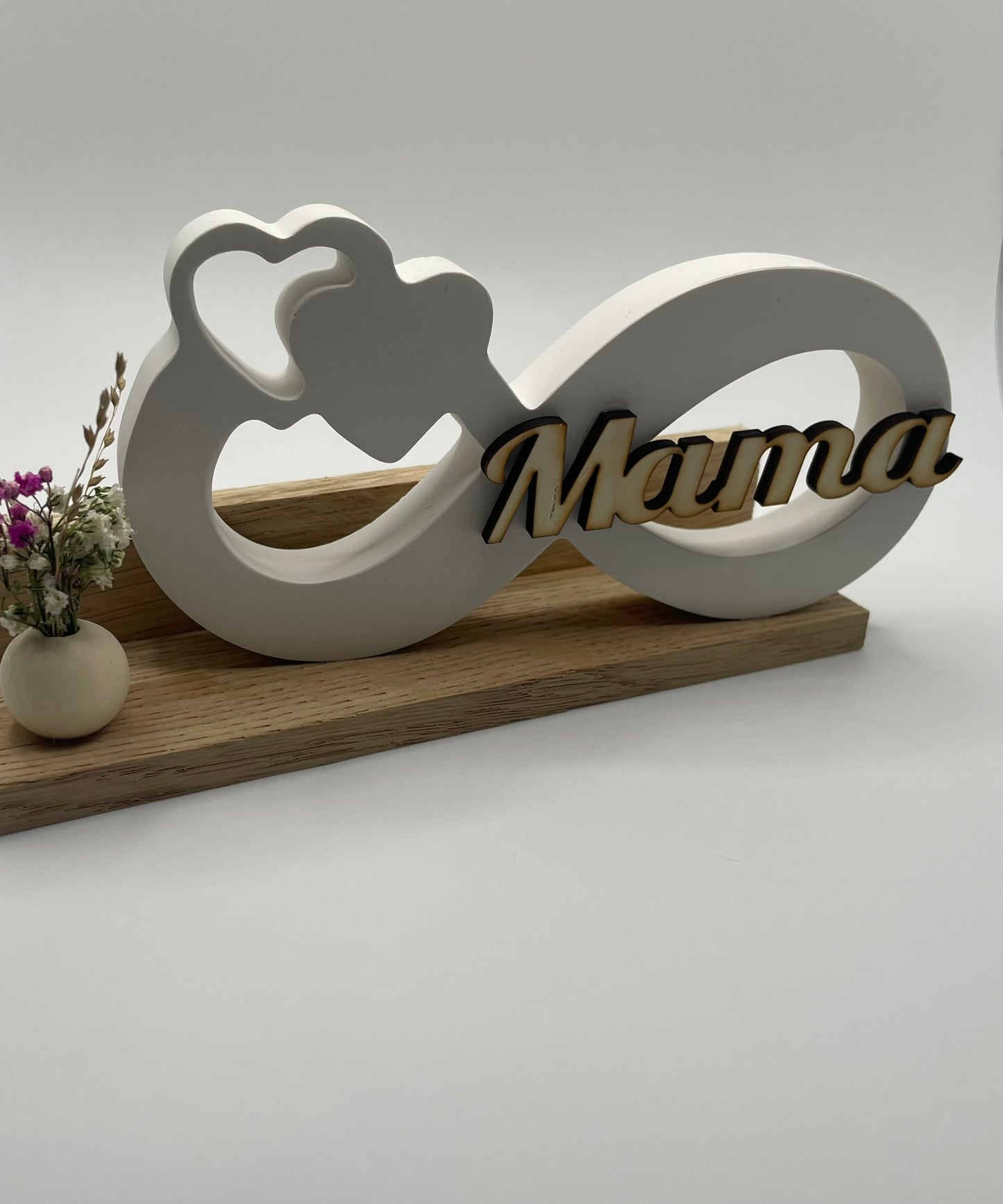 💖 Dekoration „Mama – Unendliche Liebe“ aus Gips 🌸