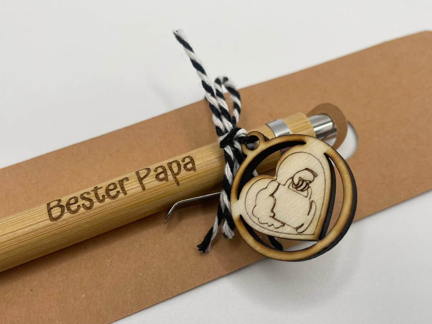 ✍️ Kugelschreiber „Bester Papa“ – Schreiben mit Herz 💙