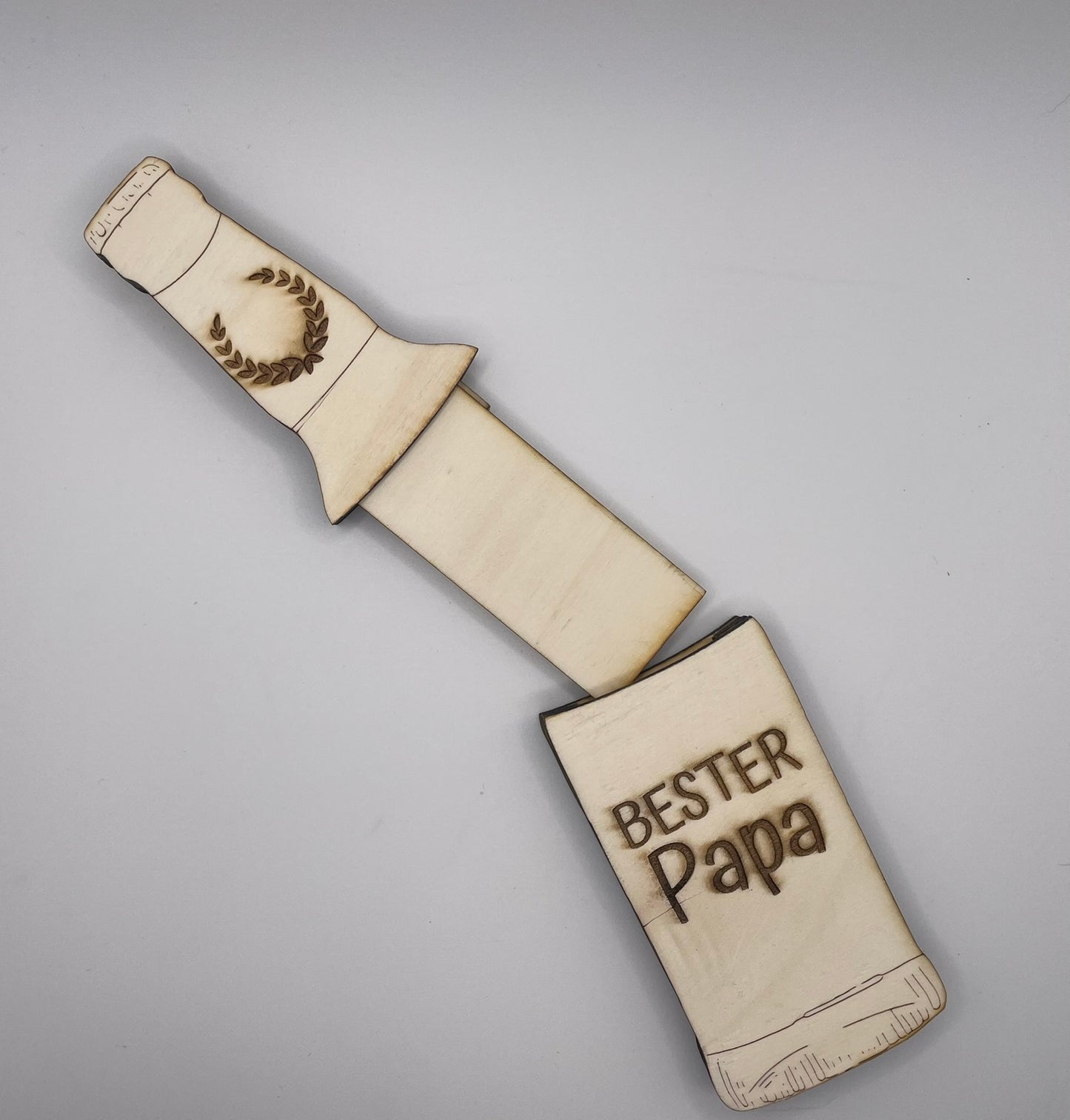 Flasche „Bester Papa“ für Gutscheine