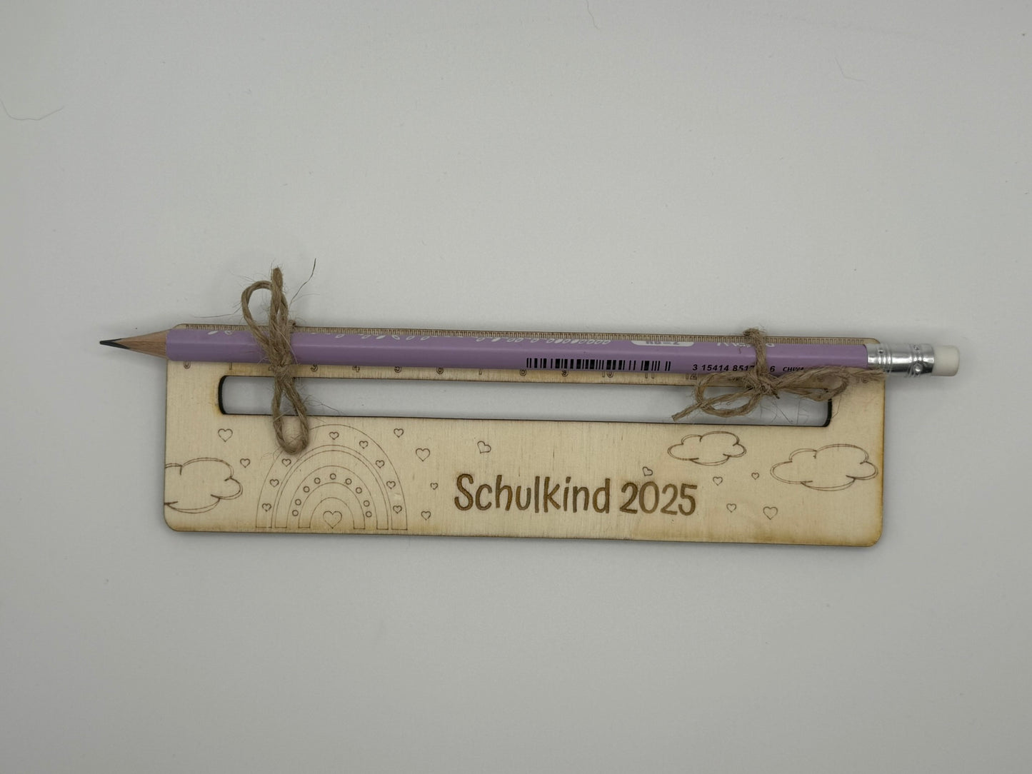 „Lineal-Geschenk zur Einschulung – Schulkind 2025 mit Bleistift“