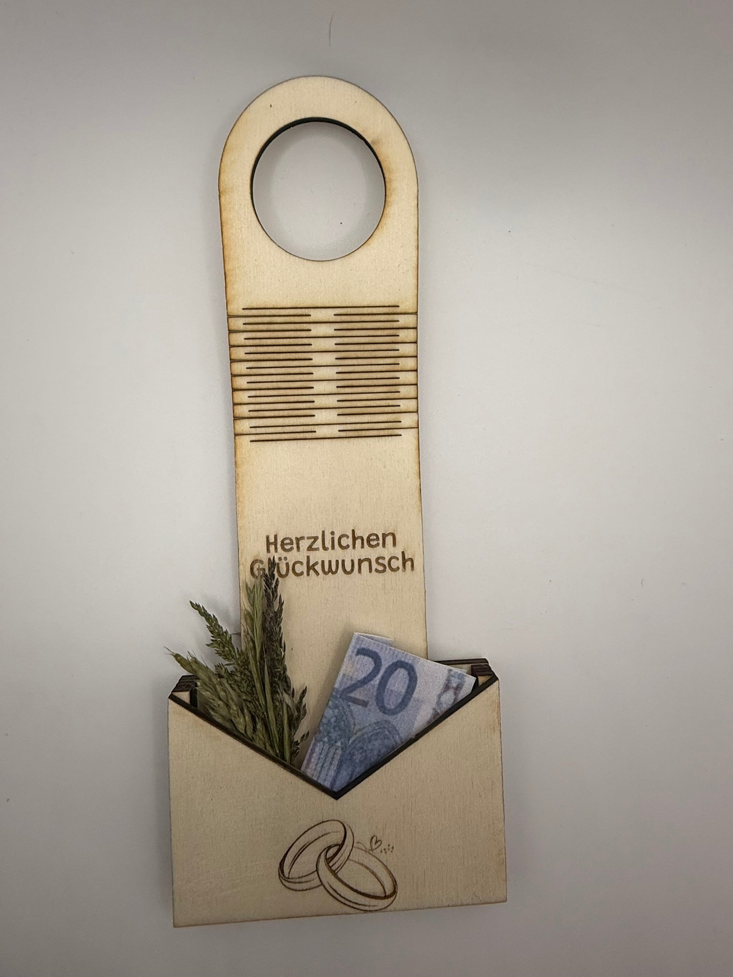 Flaschenanhänger „Herzlichen Glückwunsch“ zur Hochzeit 💑💍