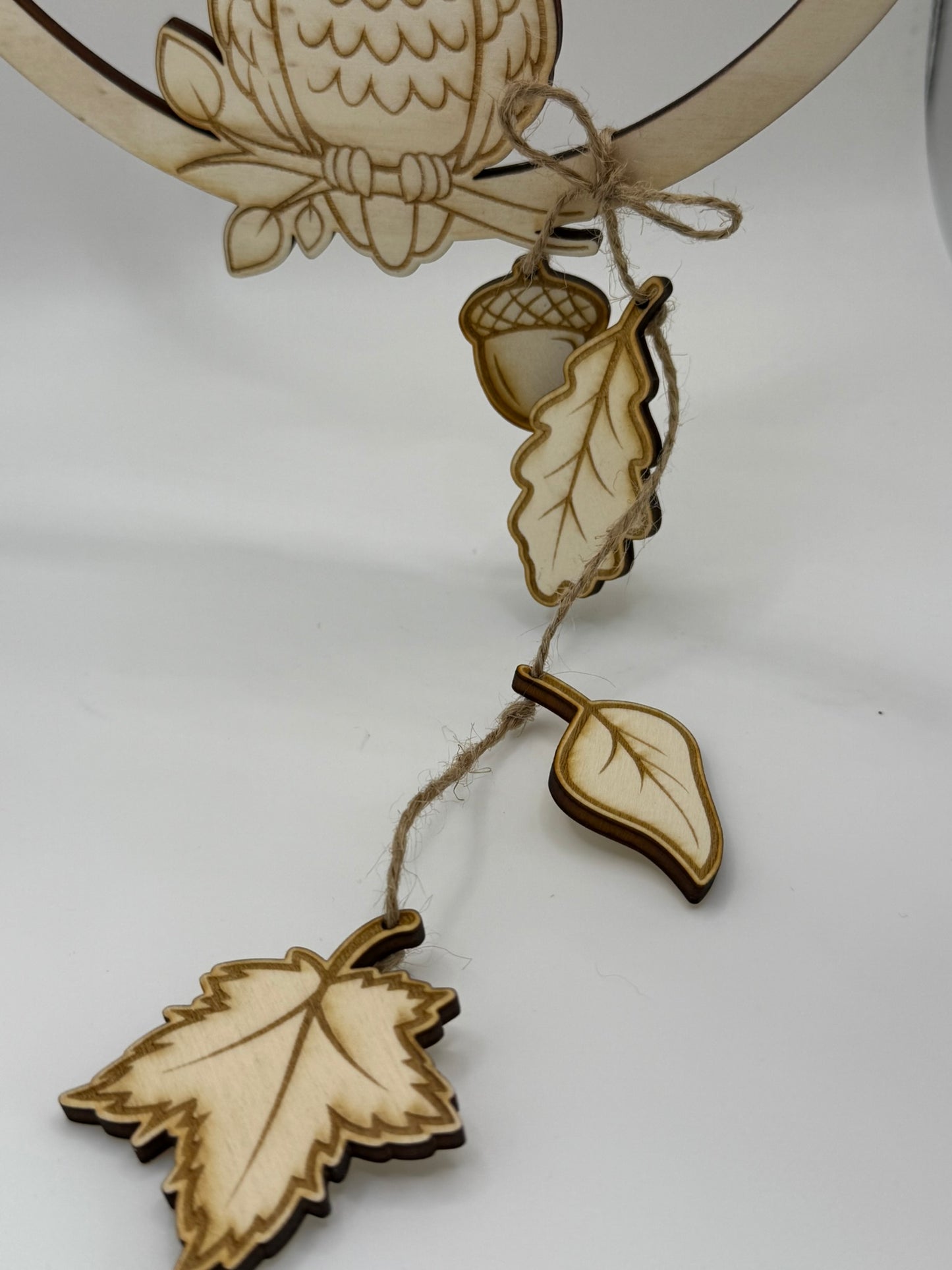 🦉 Holz-Dekoring „Herbst mit Eule“ 🍂