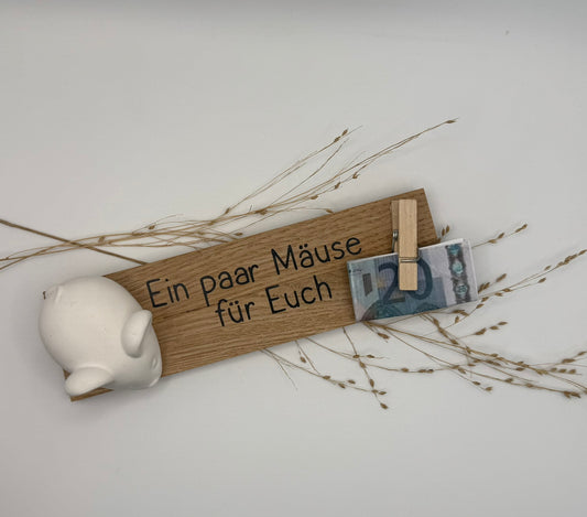 🐭 Geldgeschenk „Ein paar Mäuse für Euch“ 🪵