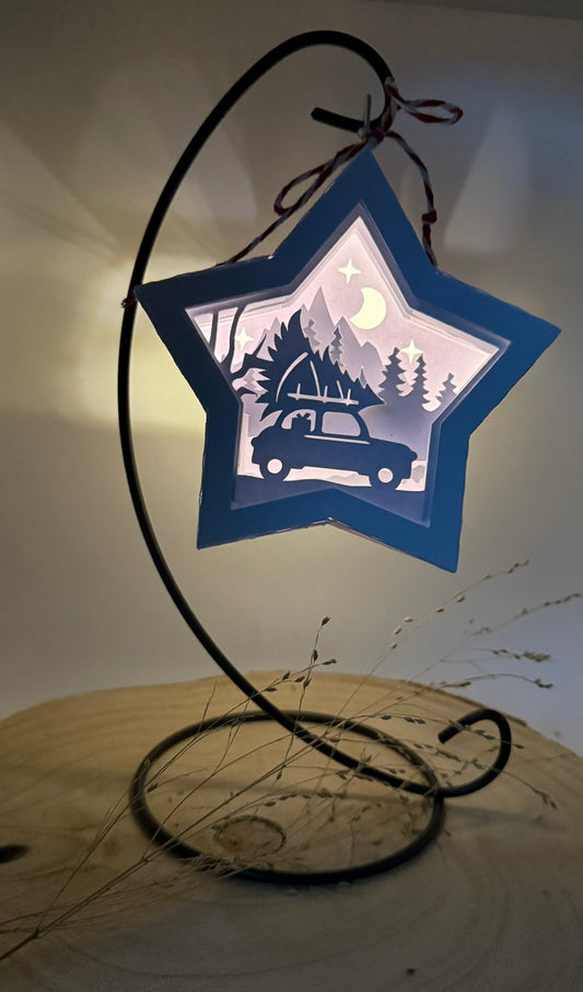⭐Winterzauber Sternlicht – Leuchtstern am Metallständer