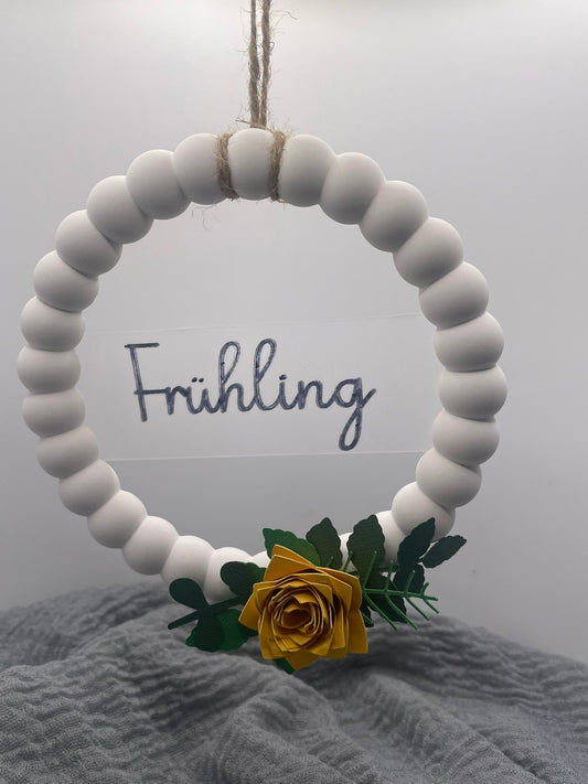 🌼 Frühlingskranz aus Gips – Handgemachte Deko mit Charme