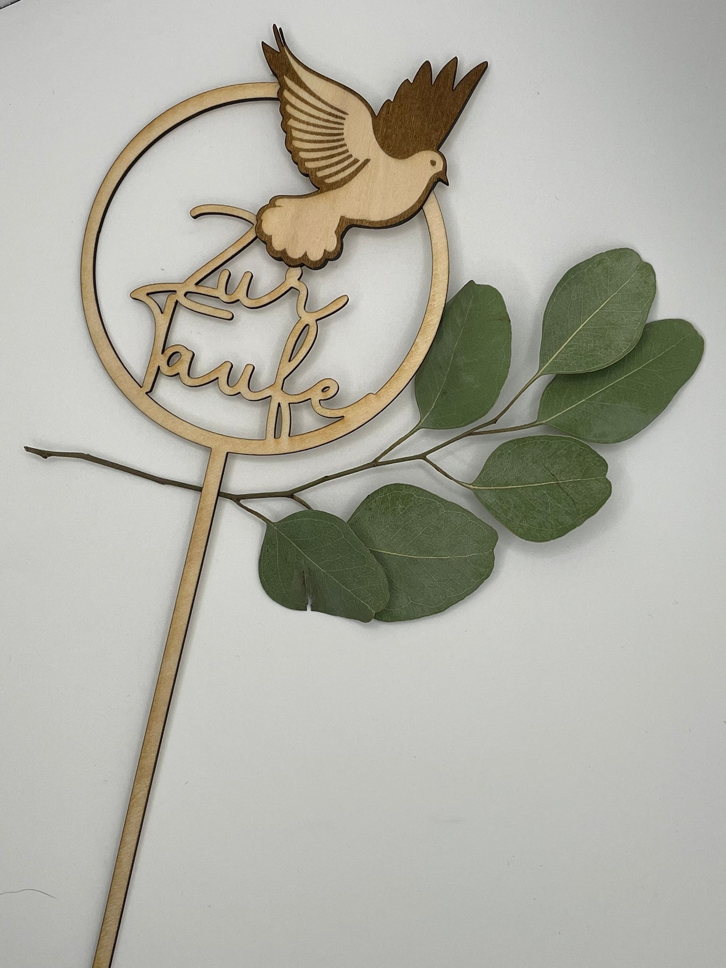 ✝️ Kuchentopper „Zur Taufe“ – mit Friedenstaube 🕊️🎂