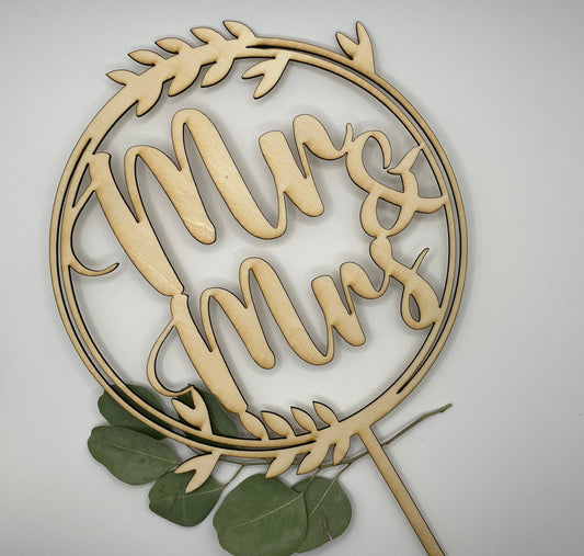 💍 Kuchentopper „Mr & Mrs“ – für den perfekten Hochzeitstisch 🎂✨