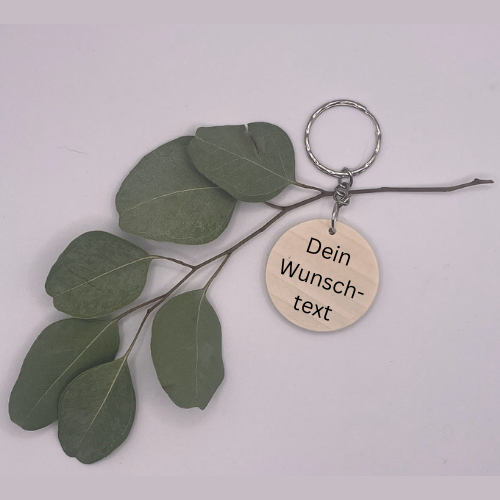 🔑 Schlüsselanhänger aus Holz – Mit Deinem persönlichen Wunschtext
