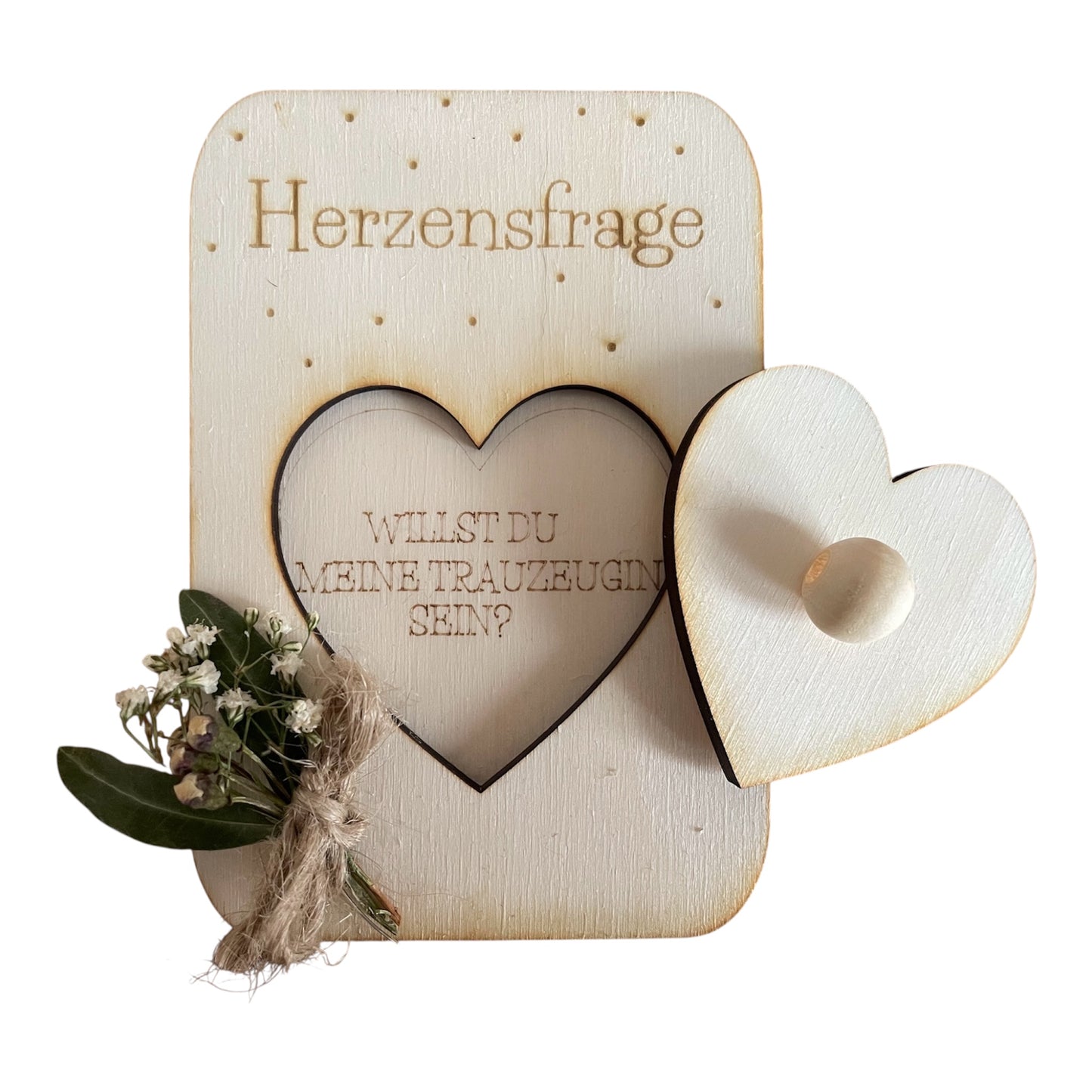 💍 „Herzensfrage aus Holz – Willst du meine Trauzeugin sein?“