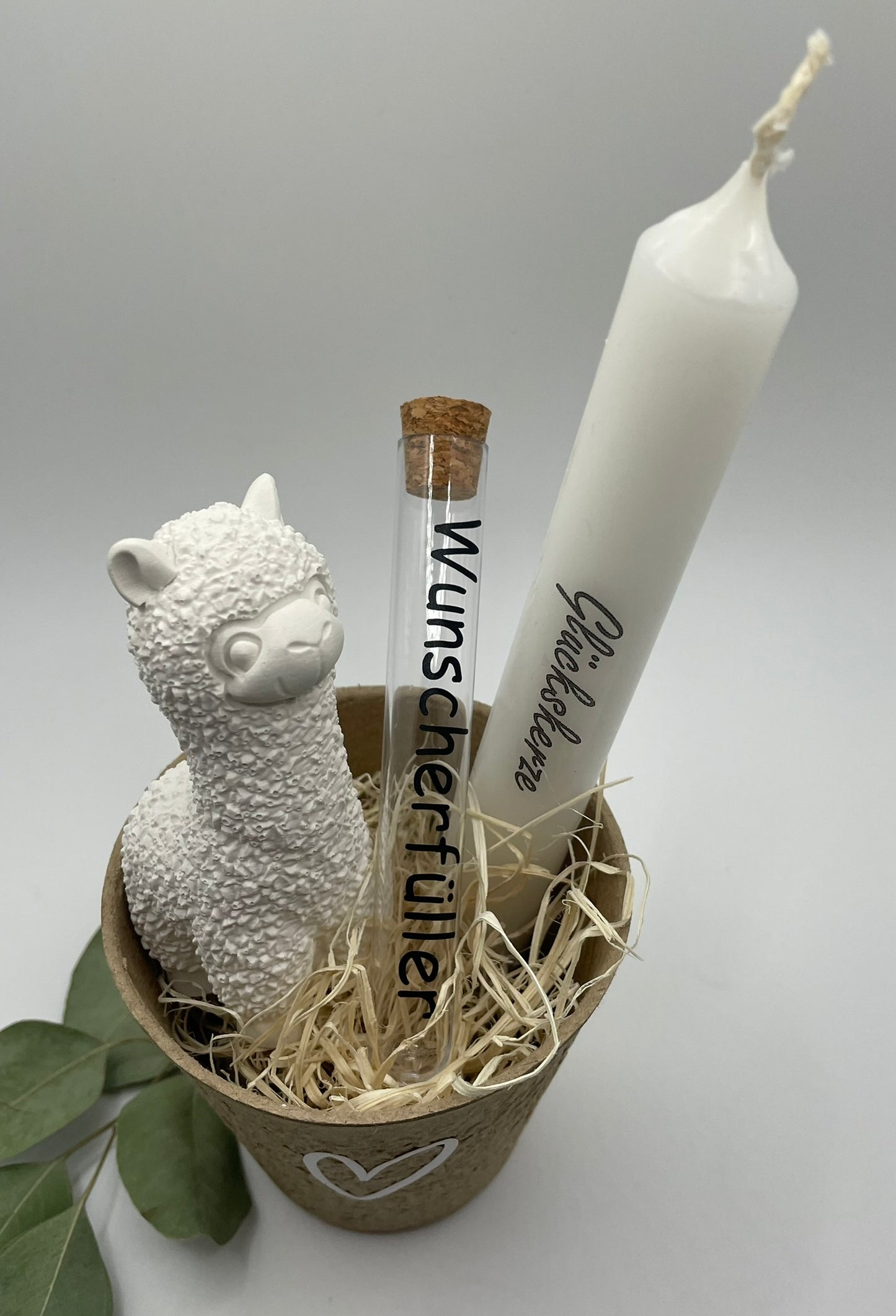 🎁 Geschenkbecher „Glücksalpaka“ – Charmante Aufmerksamkeit mit Herz